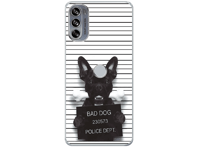 KÖNIG DESIGN Case, Backcover, Motorola, Moto Edge 30 Pro, Bad Dog Bulldogge