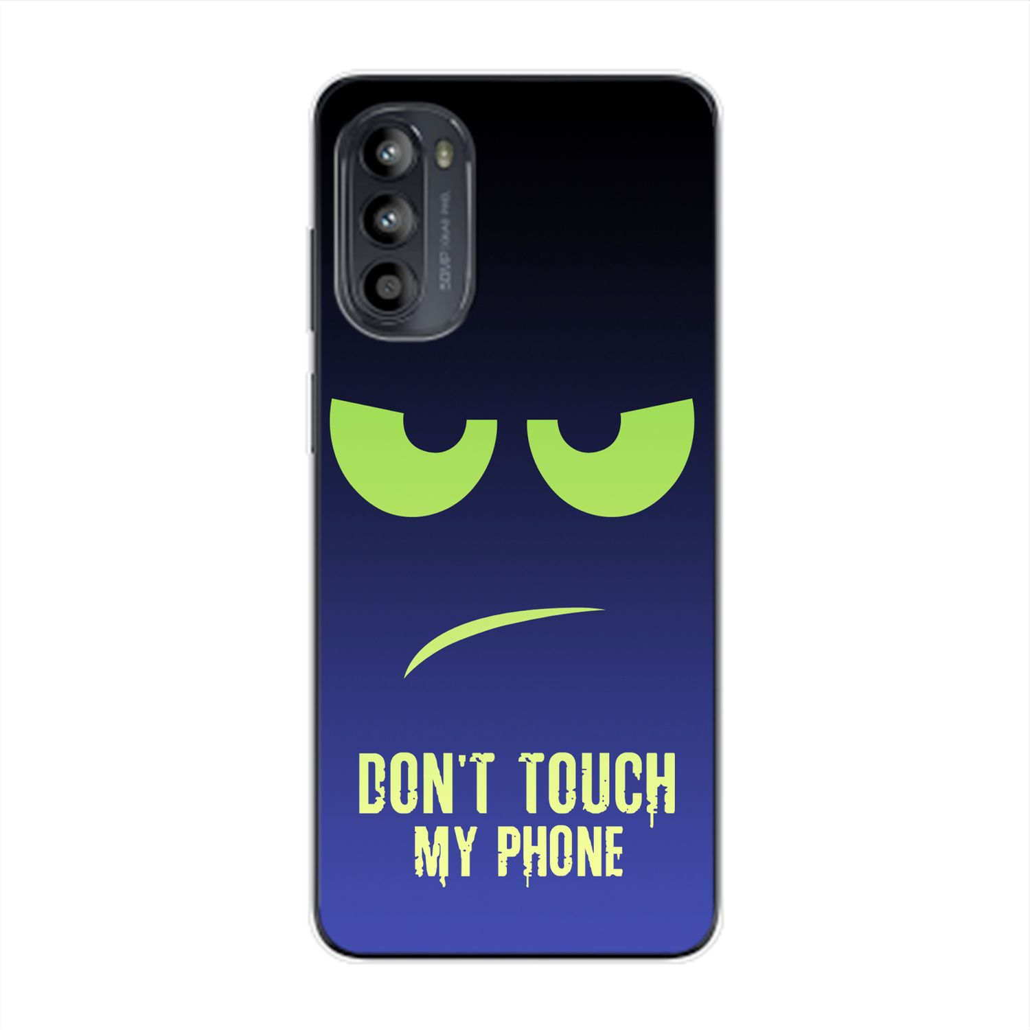 KÖNIG DESIGN Touch Backcover, Phone Motorola, G62, Grün Dont Moto Case, Blau My