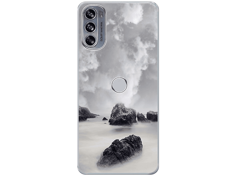 Felsen KÖNIG Moto Pro, 30 Motorola, Wolken DESIGN Edge Case, Backcover,