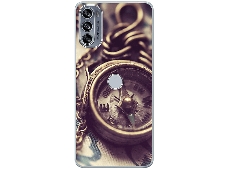 30 Edge Motorola, DESIGN Moto Pro, Kompass Case, KÖNIG Backcover,