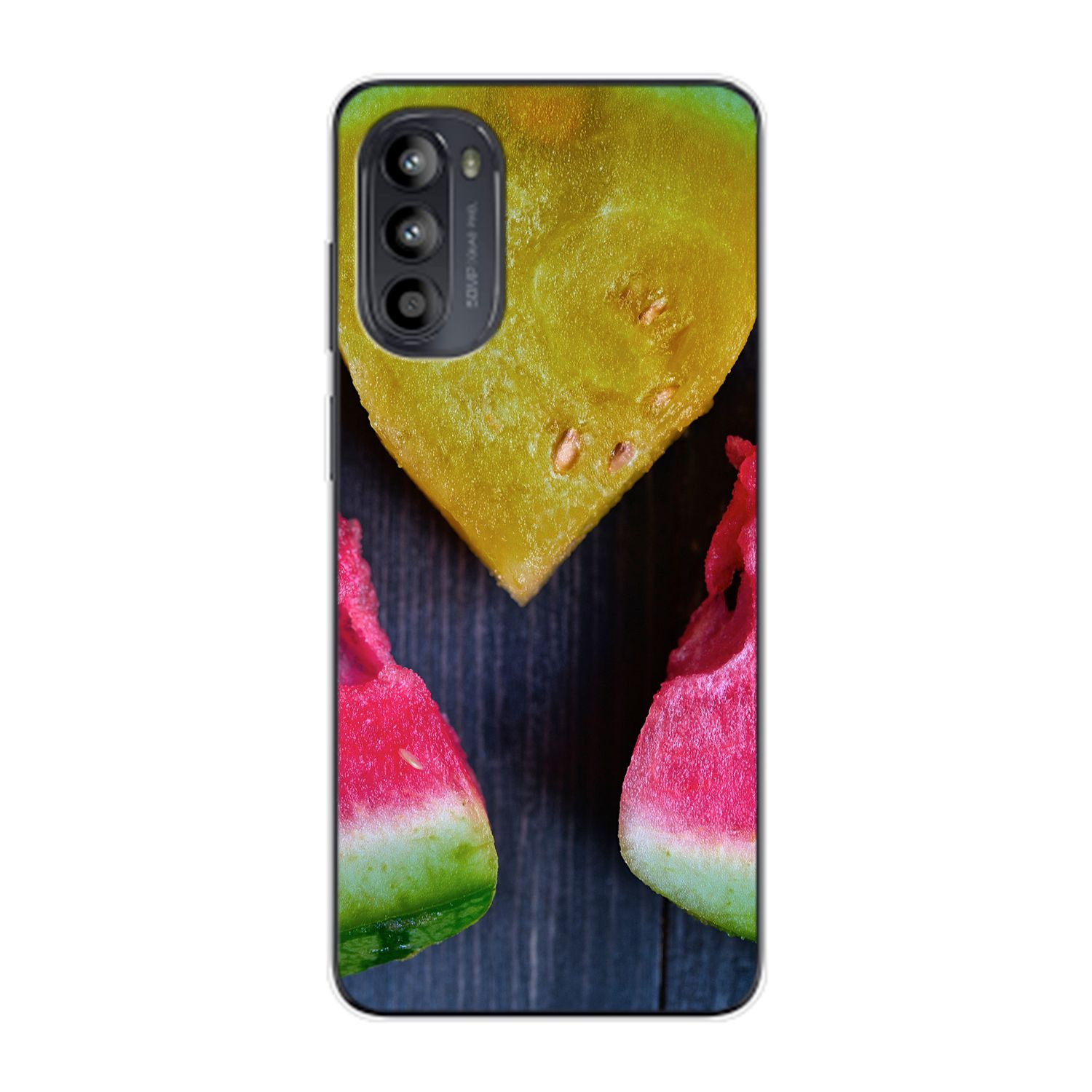KÖNIG DESIGN Case, Backcover, Motorola, G62, Wassermelone Moto