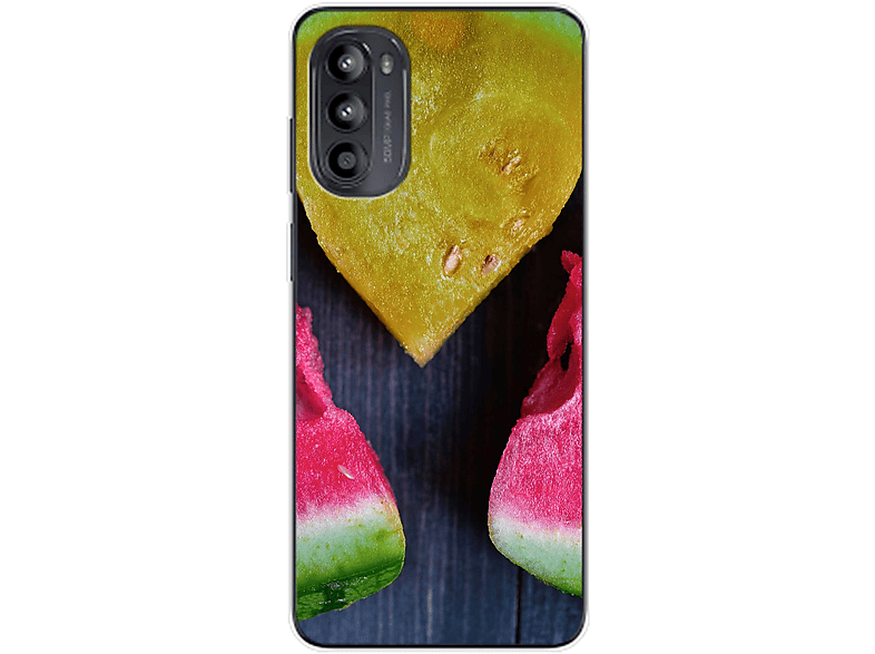 KÖNIG DESIGN Case, Backcover, Motorola, G62, Wassermelone Moto