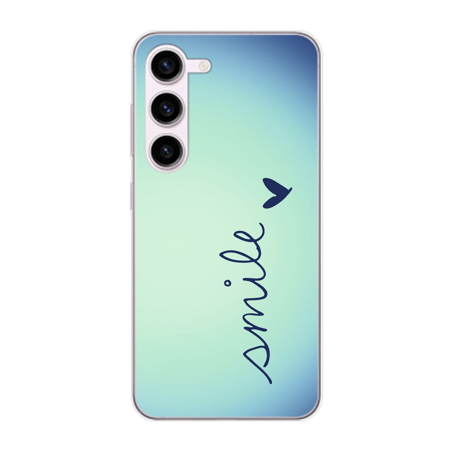 KÖNIG Smile Blau Backcover, Plus, DESIGN S23 Case, Samsung, Galaxy
