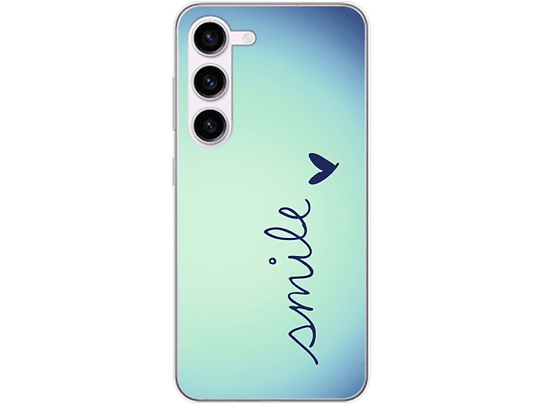 KÖNIG DESIGN Case, Blau Plus, Samsung, S23 Galaxy Backcover, Smile
