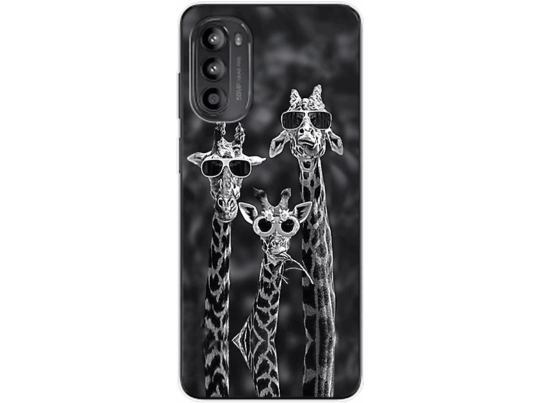 3 KÖNIG Motorola, Case, G62, Moto DESIGN Giraffen Backcover,