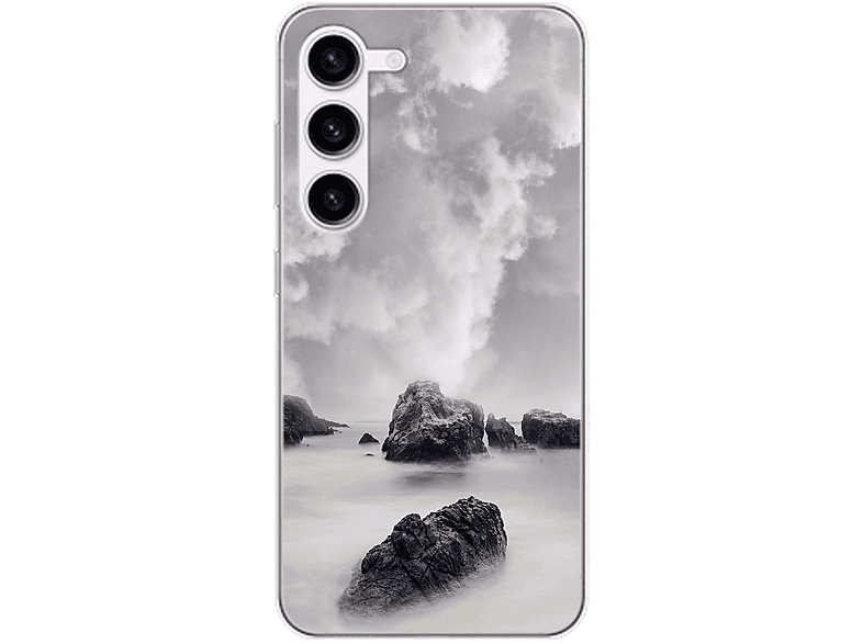 KÖNIG DESIGN Case, Backcover, S23 Wolken Felsen Plus, Galaxy Samsung