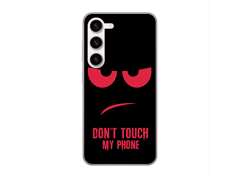 KÖNIG DESIGN Case, Backcover, Samsung, Galaxy S23 Plus, Dont Touch My Phone Rot