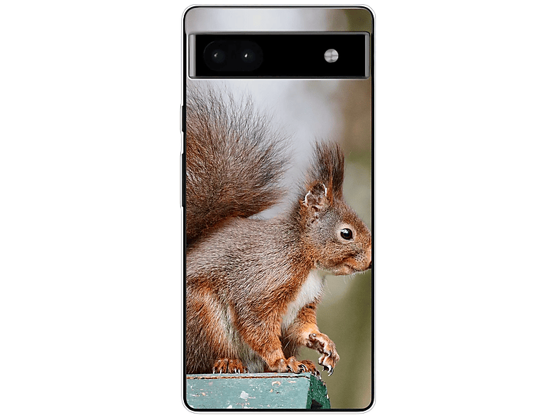 6A, DESIGN KÖNIG Google, Eichhörnchen Pixel Backcover, Case,