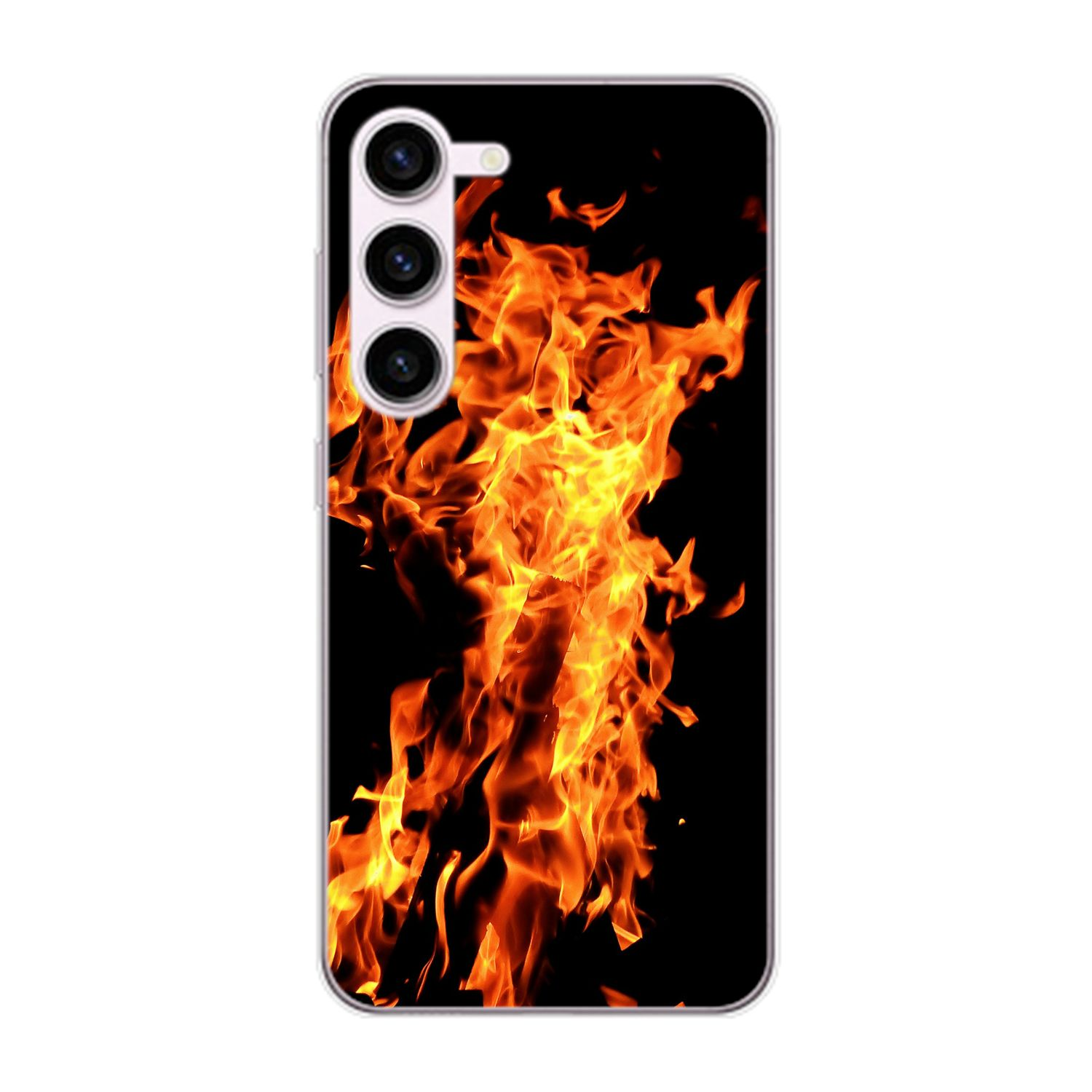 S23 Backcover, Feuer Case, DESIGN Galaxy Plus, KÖNIG Samsung,