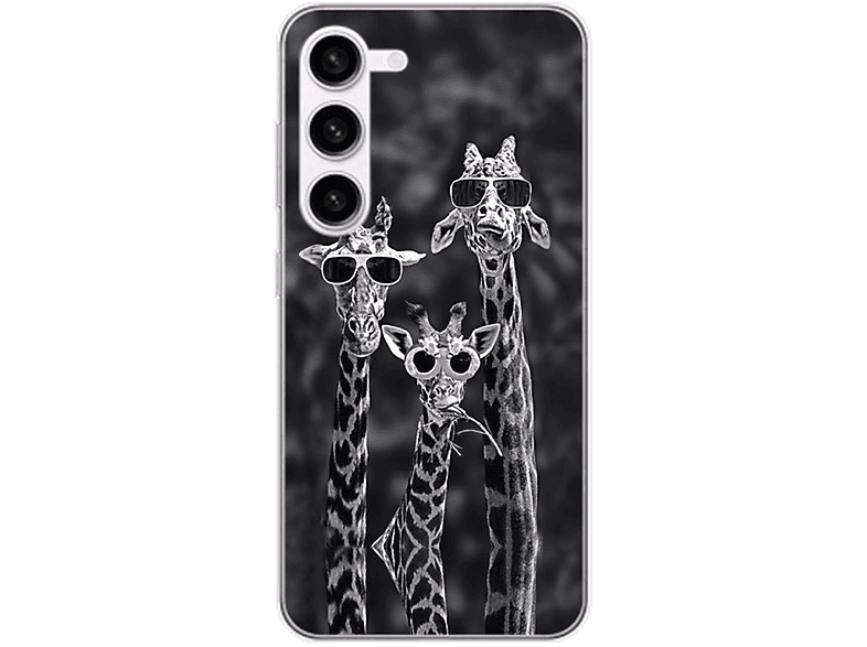 DESIGN Backcover, KÖNIG Galaxy Giraffen Samsung, S23, Case, 3