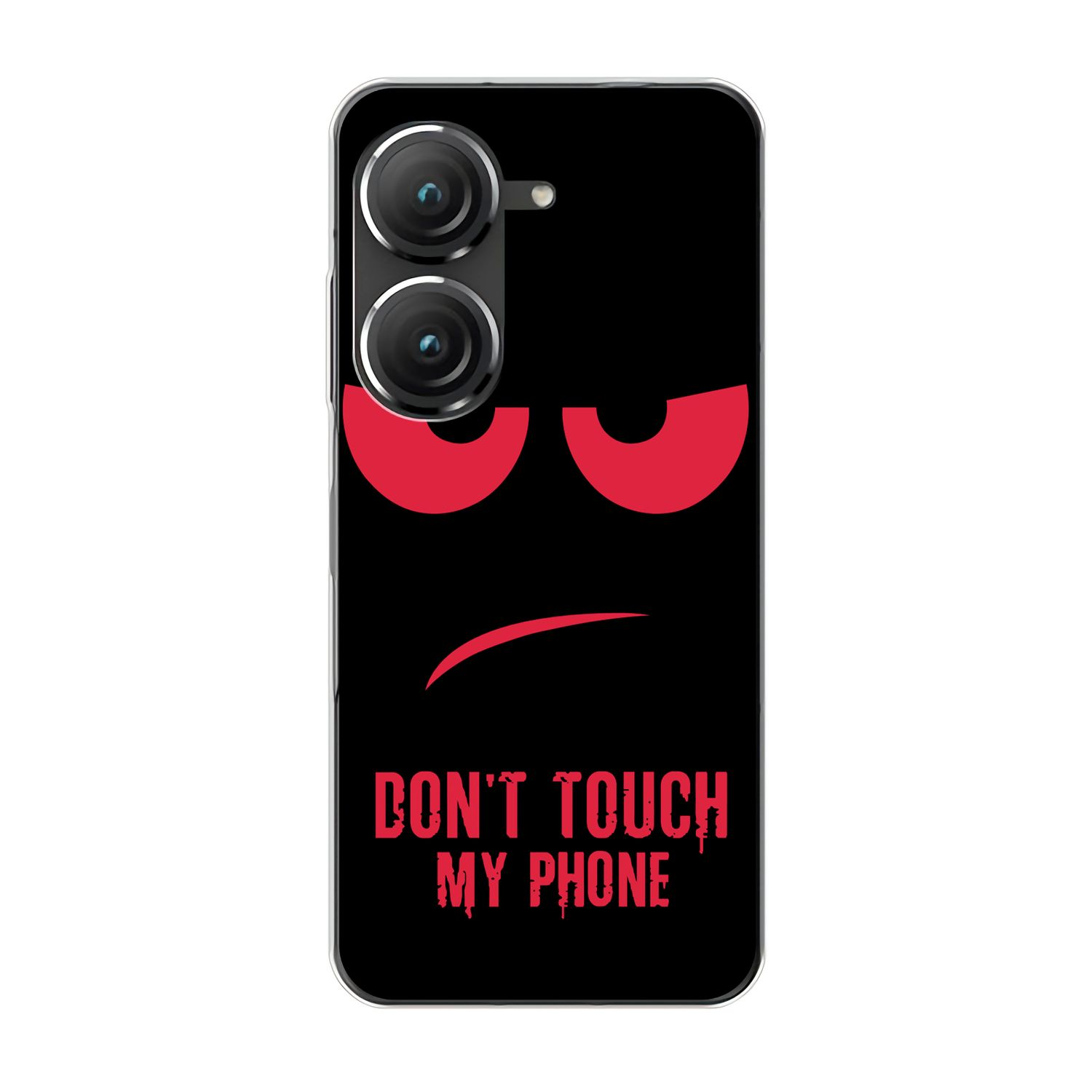 9, Asus, Zenfone Case, Backcover, My Phone Dont Touch DESIGN Rot KÖNIG