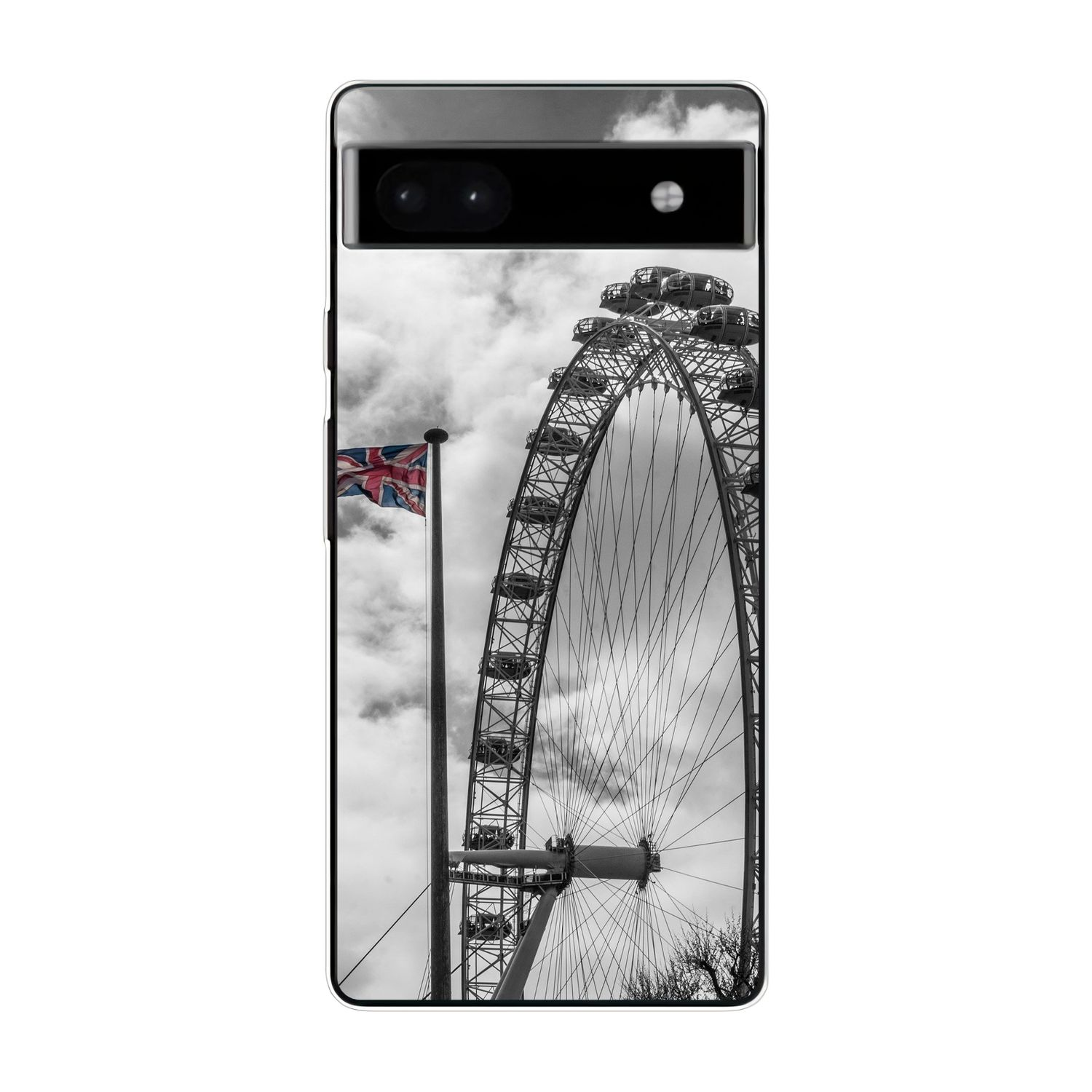 6A, Pixel KÖNIG Case, Backcover, DESIGN London Google, Riesenrad