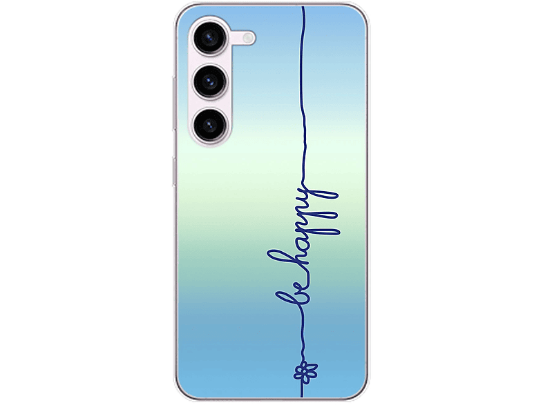 Blau Case, Samsung, Be KÖNIG Plus, Happy DESIGN Galaxy Backcover, S23