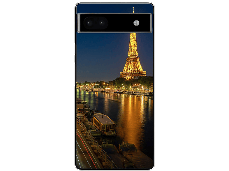 KÖNIG DESIGN Case, Backcover, Google, Pixel 6A, Eifelturm