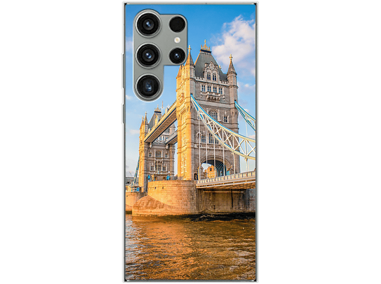 KÖNIG DESIGN Samsung, Tower Bridge Galaxy Ultra, S23 Case, Backcover