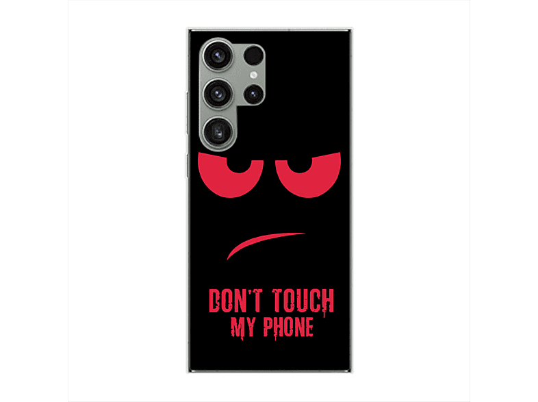 KÖNIG DESIGN Case, Backcover, Samsung, Galaxy S23 Ultra, Dont Touch My Phone Rot | Backcover