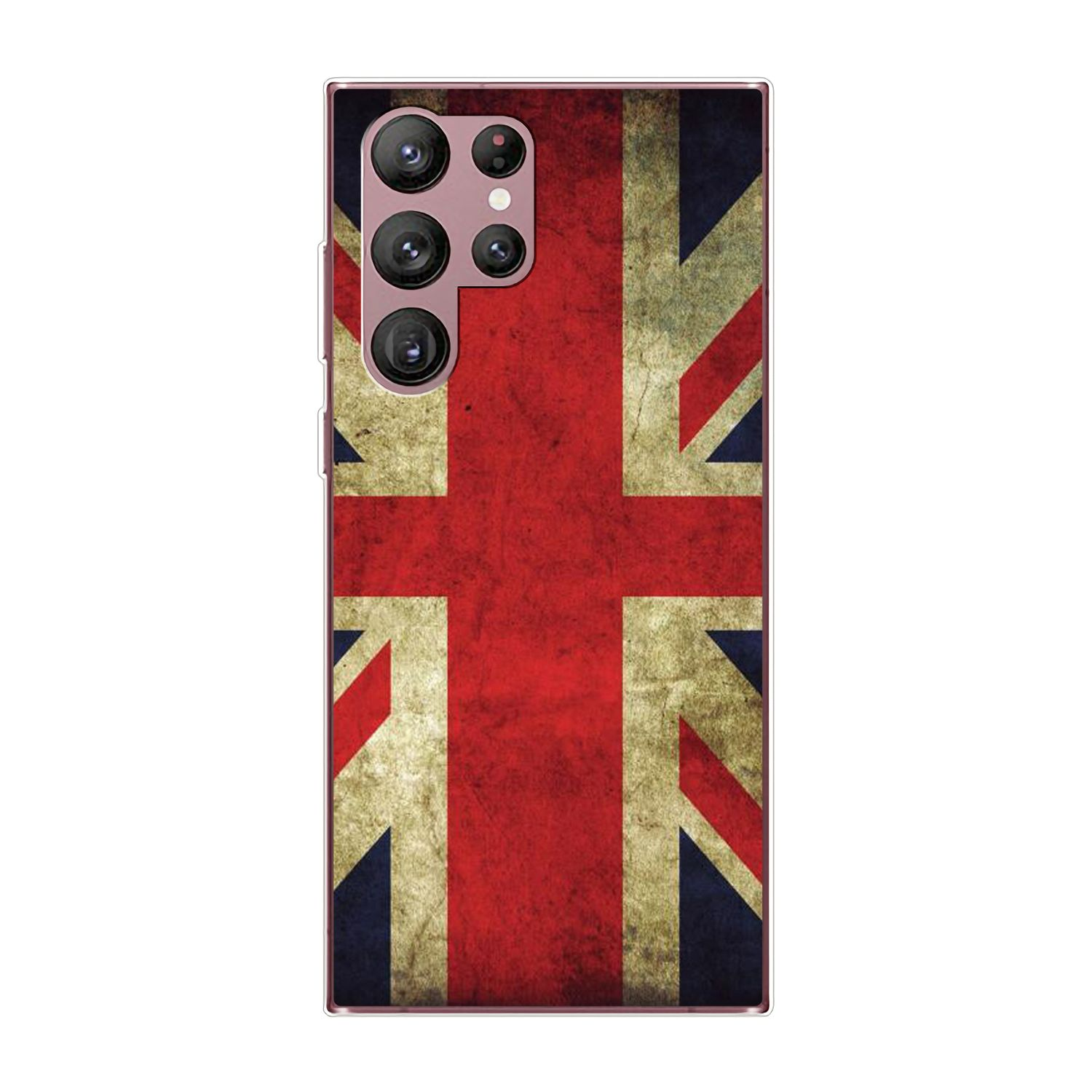 KÖNIG DESIGN Flagge England S22 Ultra Case, 5G, Galaxy Backcover, Samsung