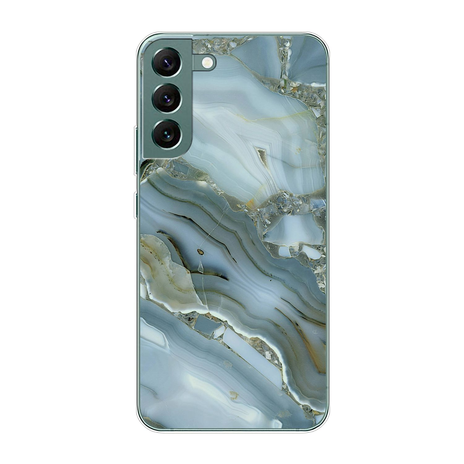 Marmor DESIGN Galaxy Samsung, Case, Backcover, Plus 5G, S22 Blau KÖNIG