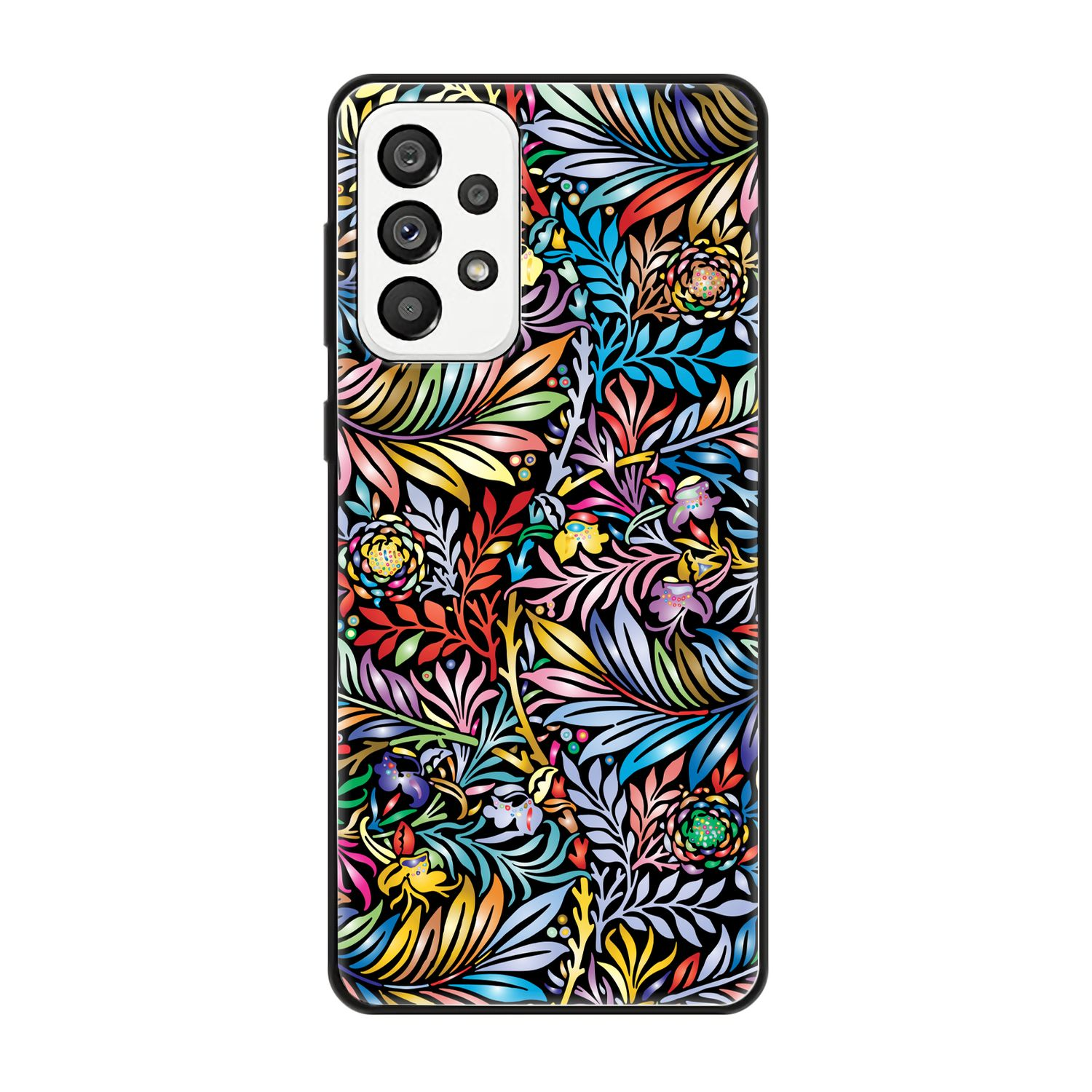 KÖNIG DESIGN Case, Backcover, 5G, Blumenmuster Galaxy A73 Samsung