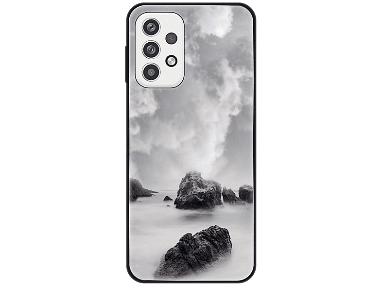 KÖNIG DESIGN Case, Backcover, Samsung, A23, Felsen Wolken Galaxy