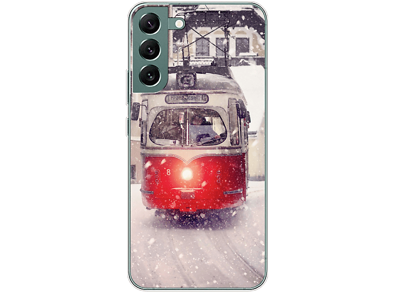 KÖNIG DESIGN Case, S22 5G, Samsung, Galaxy Plus Backcover, Straßenbahn