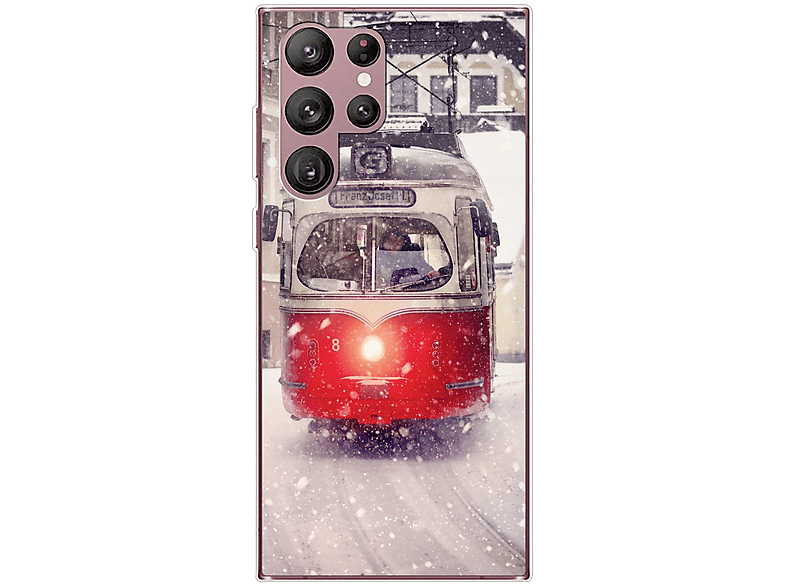 KÖNIG DESIGN Case, Backcover, Samsung, Galaxy 5G, Ultra Straßenbahn S22