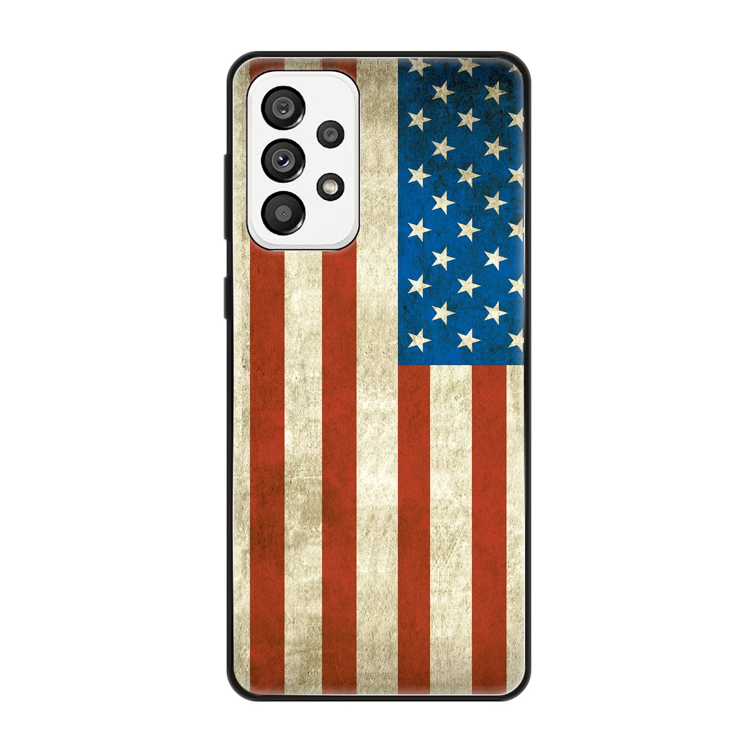 KÖNIG DESIGN Case, Backcover, Samsung, A73 USA Flagge 5G, Galaxy