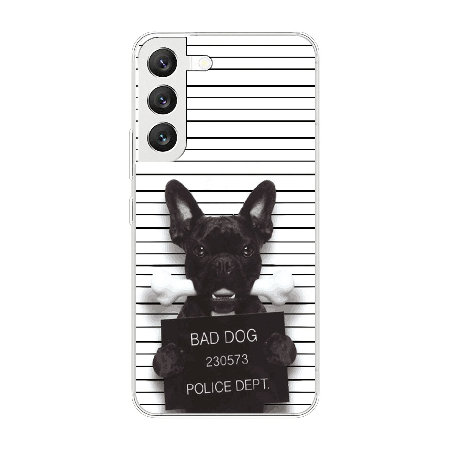 Case, Galaxy Backcover, KÖNIG Samsung, DESIGN S22 5G, Bulldogge Dog Bad
