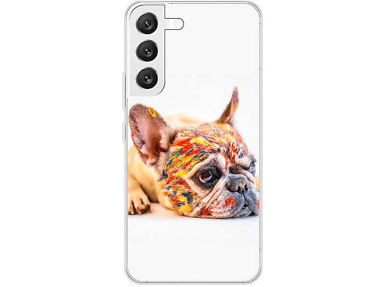 KÖNIG DESIGN Case, Backcover, Bunt S22 Galaxy Samsung, Bulldogge 5G