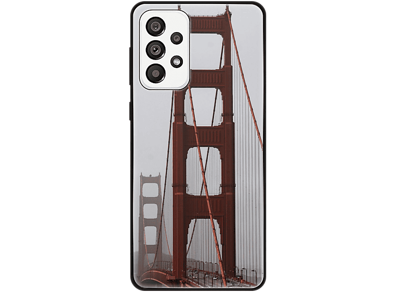 KÖNIG DESIGN Case, Backcover, Samsung, Galaxy A73 5G, Golden Gate