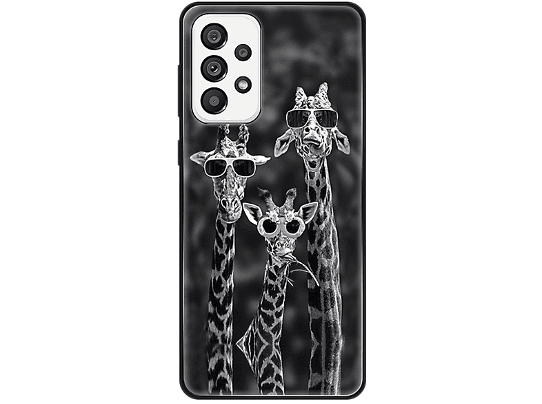 KÖNIG DESIGN Case, 3 Backcover, Galaxy Giraffen Samsung, A73 5G