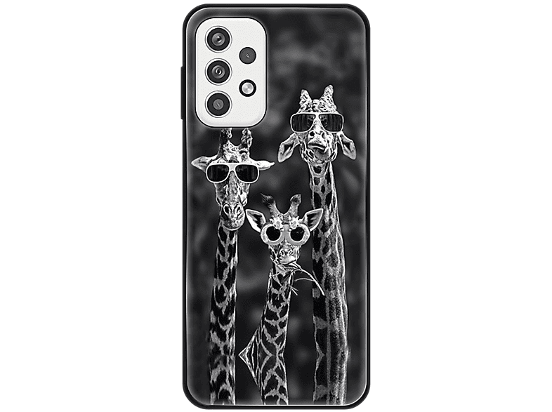 KÖNIG DESIGN Case, 3 Giraffen Backcover, A23, Galaxy Samsung