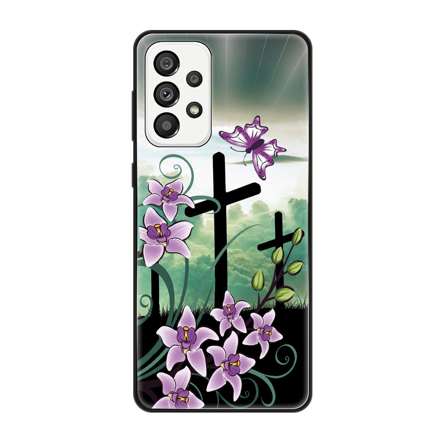 KÖNIG DESIGN Case, Backcover, Lotusblume Galaxy Samsung, 5G, A73