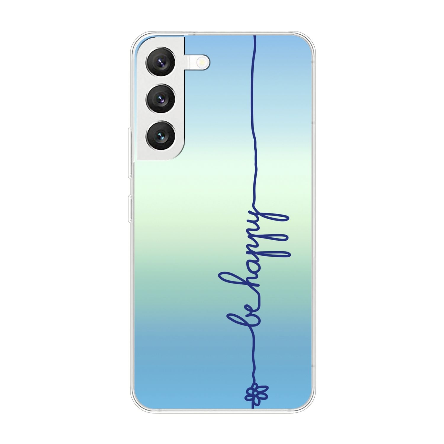 KÖNIG DESIGN Happy Backcover, Samsung, Be S22 Galaxy Case, Blau 5G