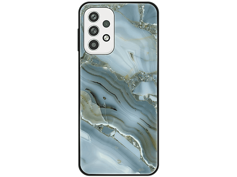 A23, DESIGN Galaxy Backcover, Marmor Blau Case, Samsung, KÖNIG