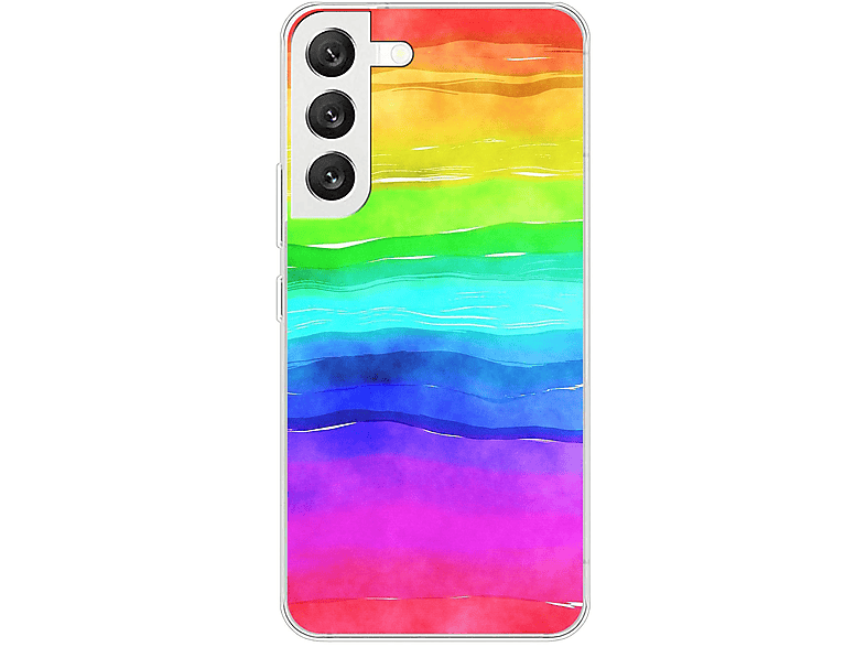 5G, Backcover, KÖNIG S22 Case, DESIGN Regenbogen Galaxy Samsung,