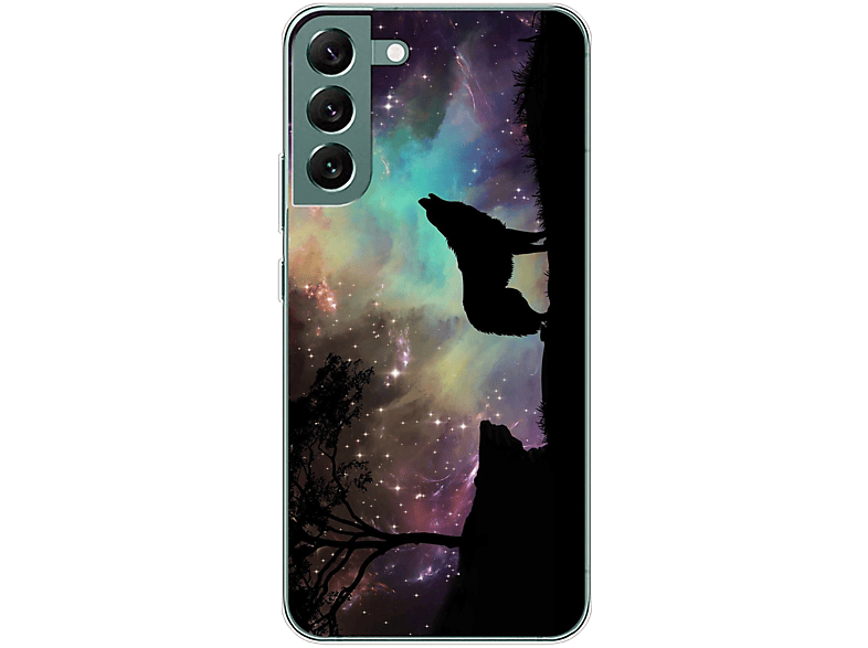 KÖNIG DESIGN Case, Backcover, Samsung, Plus 5G, Abendhimmel S22 Wolf Galaxy