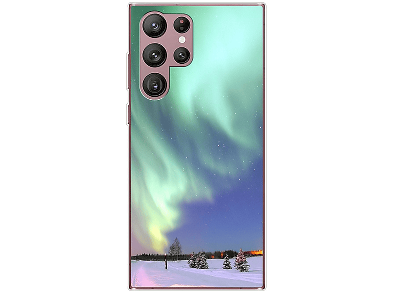 S22 Ultra Samsung, Backcover, DESIGN KÖNIG Case, Polarlichter Galaxy 5G,