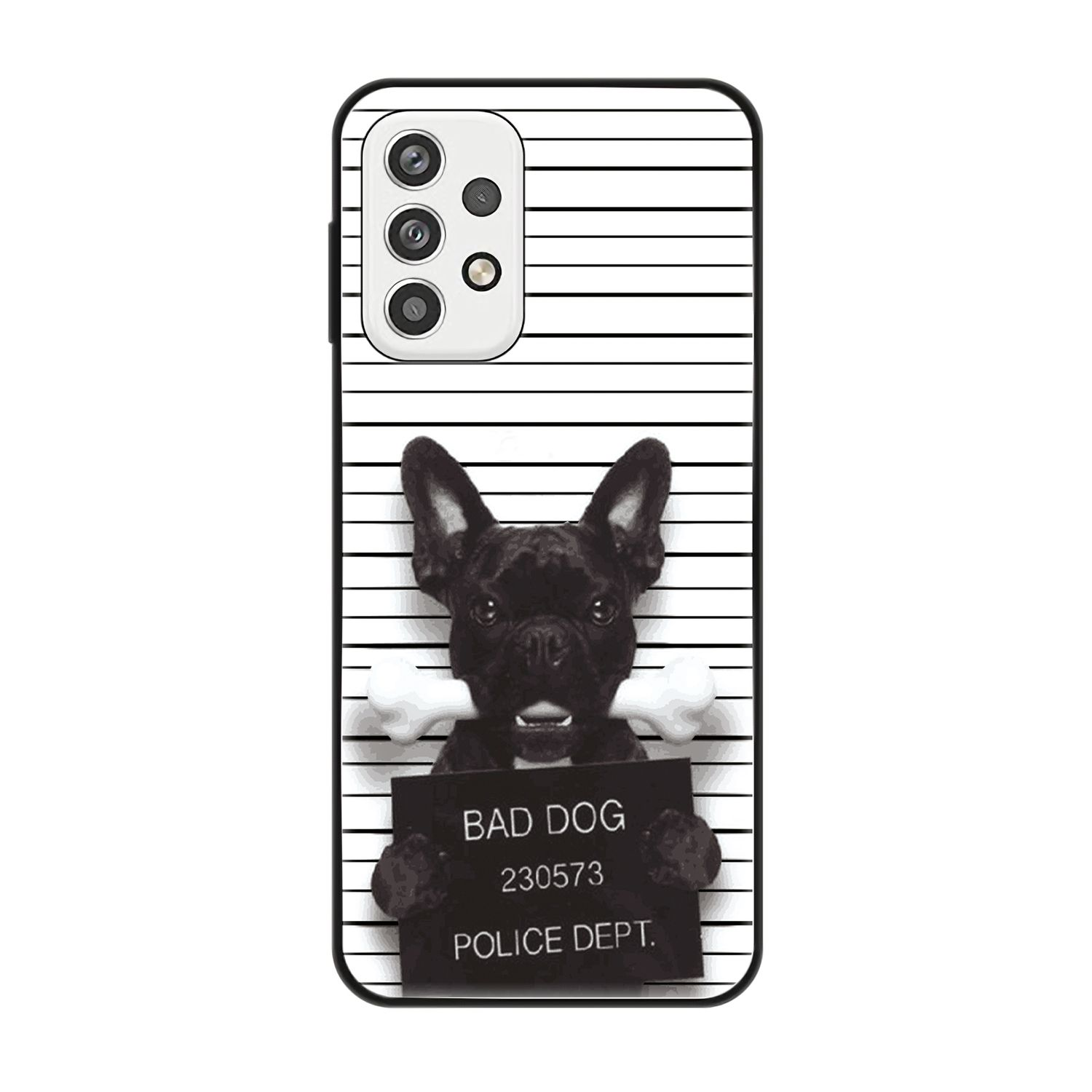 KÖNIG DESIGN Case, A23, Galaxy Samsung, Bulldogge Bad Backcover, Dog