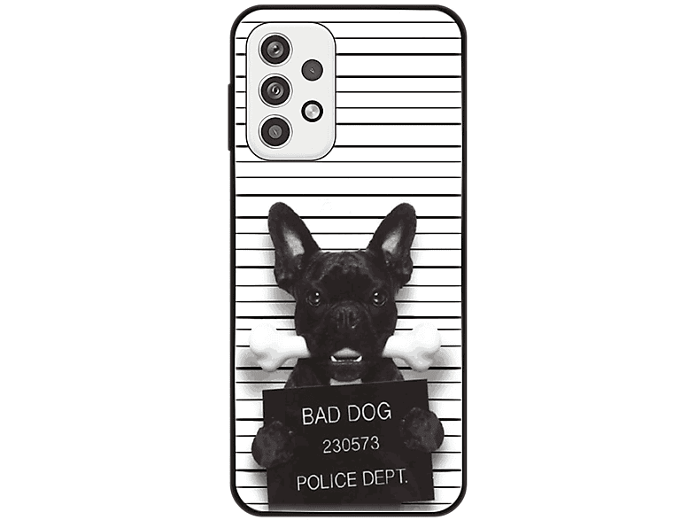 KÖNIG DESIGN Case, Backcover, Samsung, Galaxy A23, Bad Dog Bulldogge | Backcover