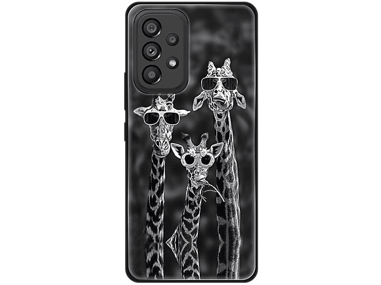 KÖNIG DESIGN Case, Backcover, Samsung, Galaxy A53 5G, 3 Giraffen