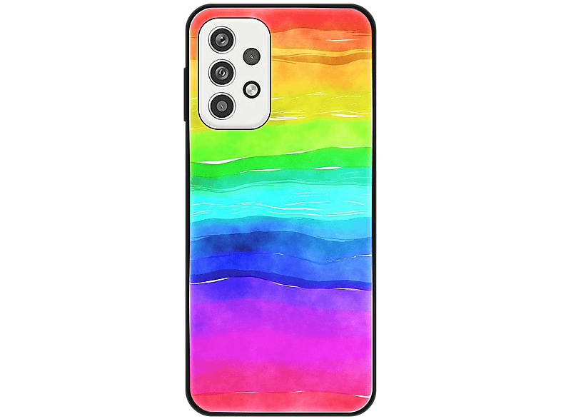 KÖNIG DESIGN Case, Backcover, Samsung, Galaxy A23, Regenbogen