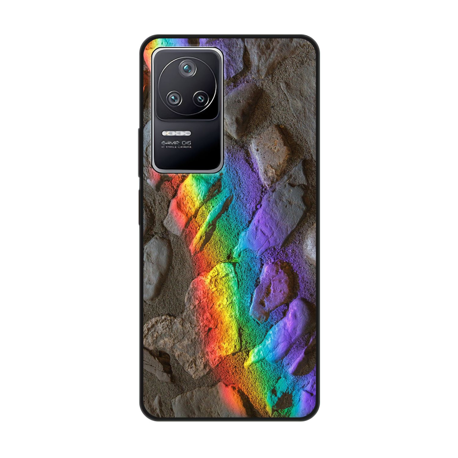 F4, Steine Poco Xiaomi, DESIGN Backcover, Case, KÖNIG Regenbogen