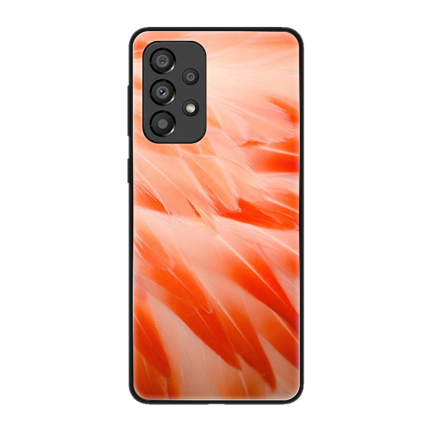 5G, Flamingo Federn Samsung, A33 DESIGN Case, KÖNIG Galaxy Backcover,
