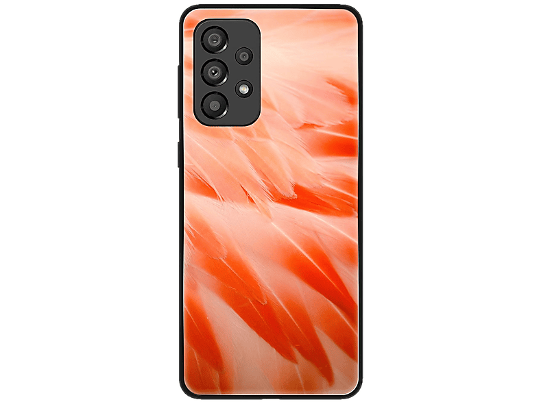 KÖNIG DESIGN Case, Backcover, Samsung, Galaxy A33 5G, Flamingo Federn