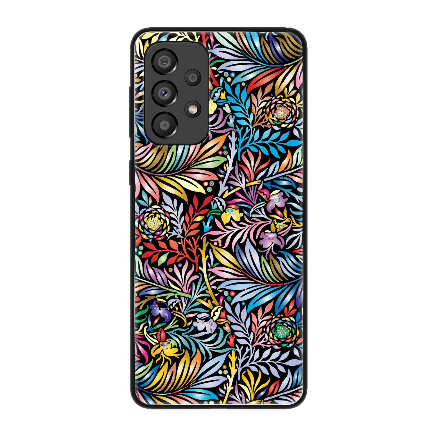 A33 Samsung, Blumenmuster DESIGN Galaxy KÖNIG Case, Backcover, 5G,