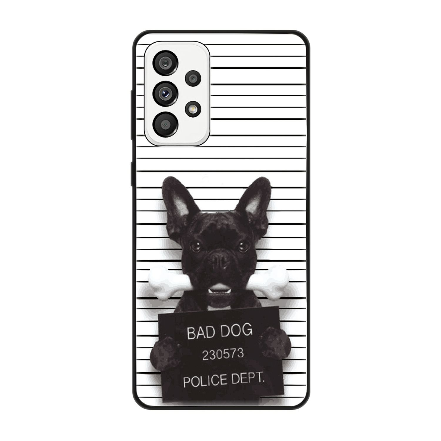 Bulldogge KÖNIG Dog Bad Backcover, Galaxy A73 5G, Case, Samsung, DESIGN