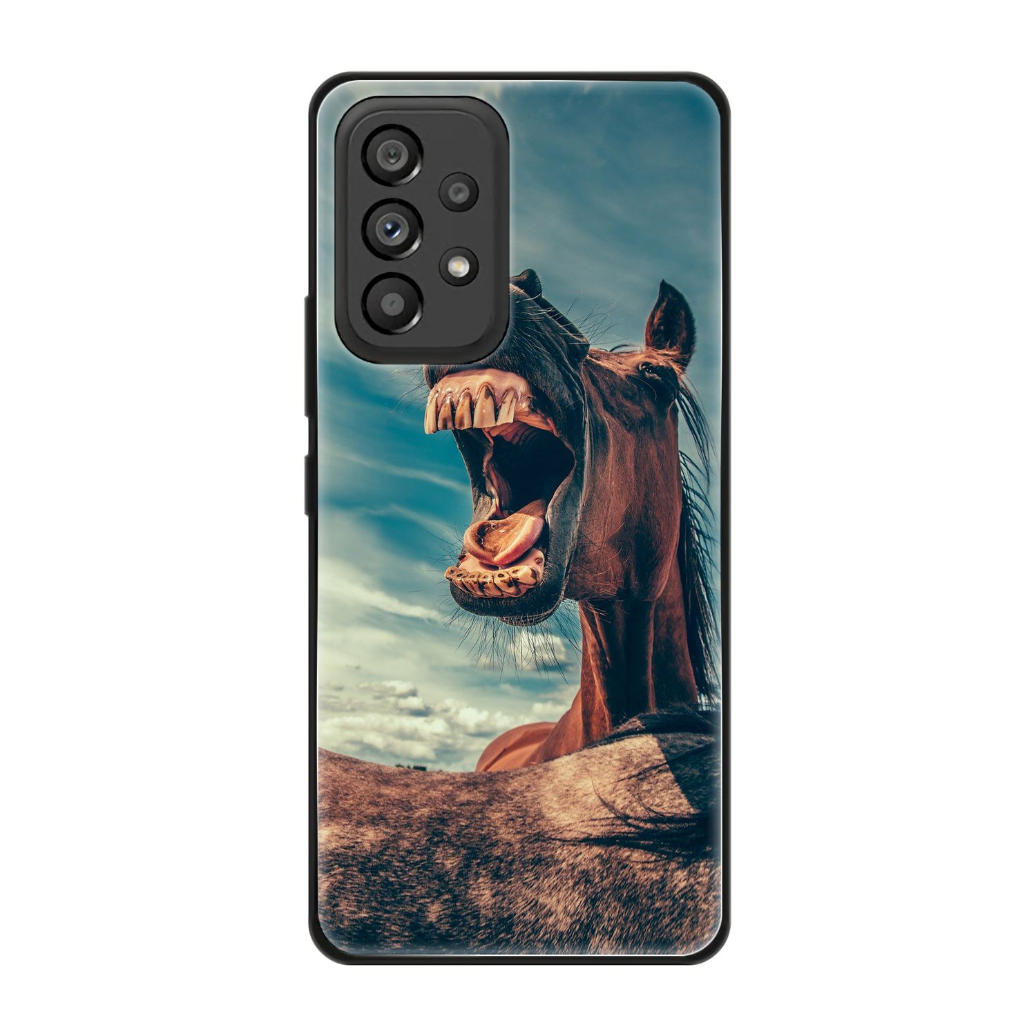 Pferd Galaxy A53 DESIGN Samsung, Case, 5G, Lustiges KÖNIG Backcover,