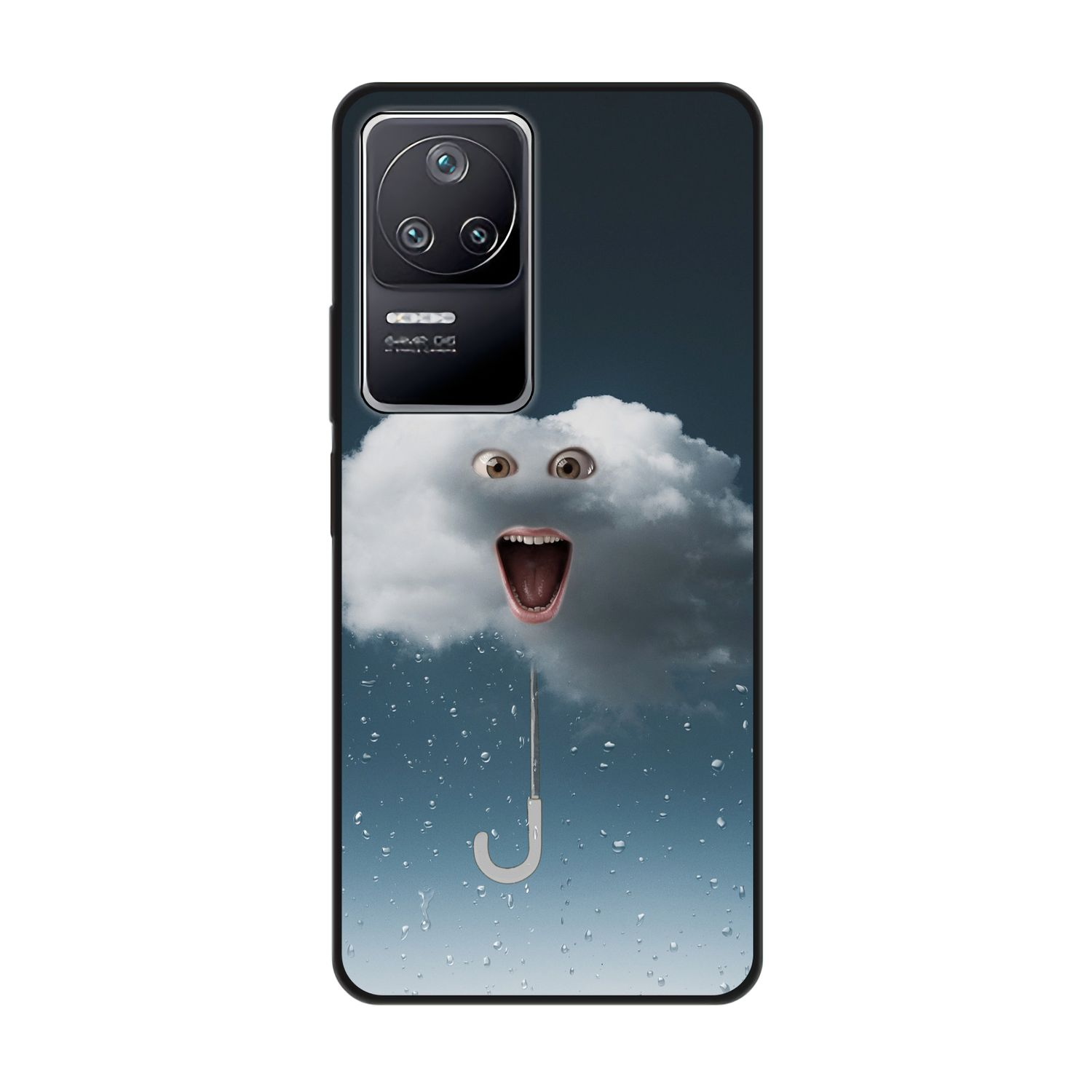 Xiaomi, Poco F4, Regenwolke Case, DESIGN Backcover, KÖNIG