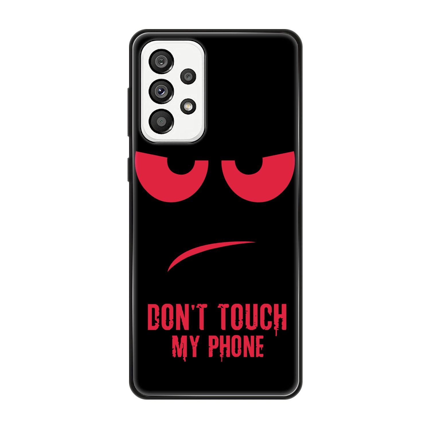 KÖNIG DESIGN Case, Backcover, Samsung, Rot Galaxy Phone 5G, Dont Touch A73 My